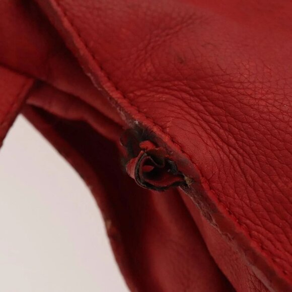 LOUIS VUITTON Hand Bag 2way 2014Stainless Steel Red LV Auth 126285 - Picture 8 of 16